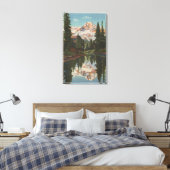 Mt. Rainier, WA - Mirror Lake met Mt. Reflectio Canvas Afdruk (Insitu (Slaapkamer))