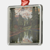 Mt. Rainier, WA - Mirror Lake met Mt. Reflection Metalen Ornament (Links)