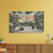 Mt. Rainier, WA - Paradise Inn & Tatoosh Range Canvas Afdruk (Insitu (Woonkamer))