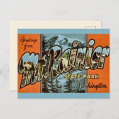 Mt Rainier Washington Briefkaart (Voorkant / Achterkant)