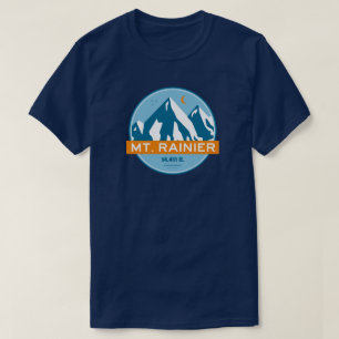 Mt. Rainier Washington sterren Maan T-shirt