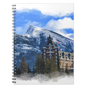Mt Rundle and Famous Hotel, Banff, Alta, Canada Notitieboek