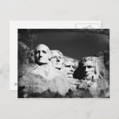 Mt. Rushmore B&W Briefkaart (Voorkant / Achterkant)
