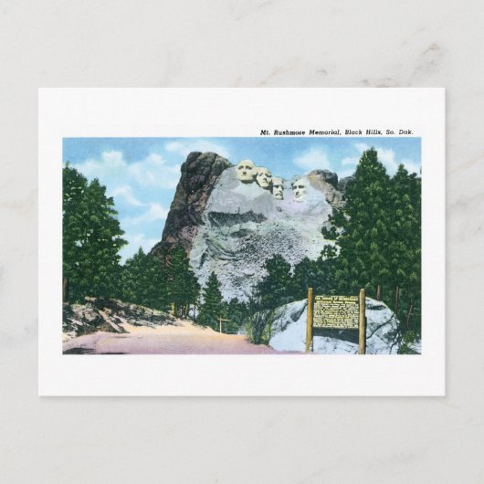 Mt. Rushmore, Black Hills, South Dakota Briefkaart (Voorkant)
