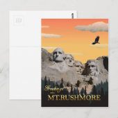 Mt. Rushmore, carte postale du Dakota du Sud (Devant / Derrière)