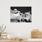 MT Rushmore Poster/BW Poster (Keuken)