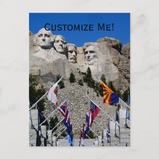  Mt Rushmore Souvenir Briefkaart (Voorkant)