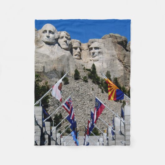 Mt Rushmore Souvenir Fleece Deken (Voorkant)