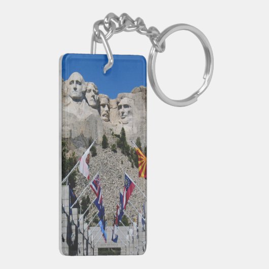 Mt Rushmore Souvenir Sleutelhanger (Achterkant Links)