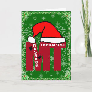 MT SANTA - MASSAGE THERAPIST CHRISTMAS SANTA FEESTDAGEN KAART