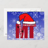 MT SANTA - MASSAGE THERAPIST CHRISTMAS SANTA FEESTDAGENKAART (Voorkant / Achterkant)
