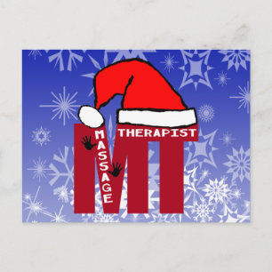 MT SANTA - MASSAGE THERAPIST CHRISTMAS SANTA FEESTDAGENKAART
