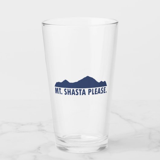 Mt. Shasta California Alsjeblieft Glas (Voorkant)