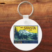  mt Shasta California Pars Label Sleutelhanger (Voorkant)