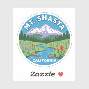 Mt Shasta California Reissticker Sticker