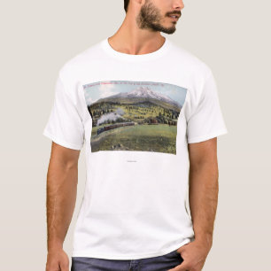 Mt. Shasta en Southern Pacific Rail T-shirt