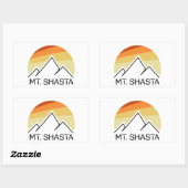 Mt. Shasta Retro Rechthoekige Sticker (Vel)