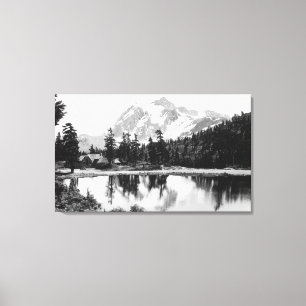 Mt. Shuksan en Mt. Baker Lodge Foto Canvas Afdruk