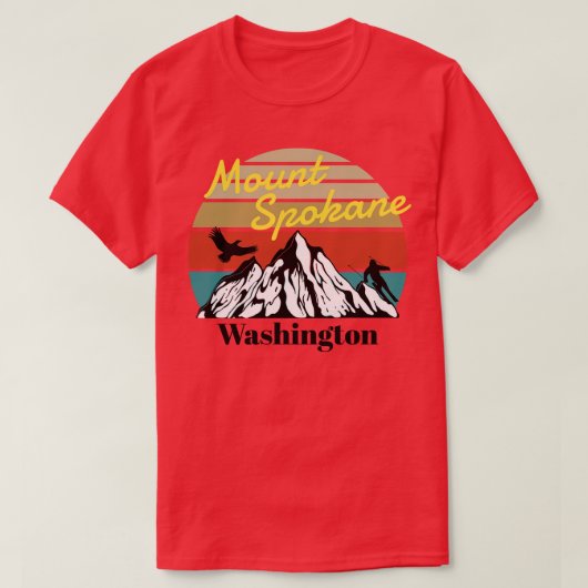 Mt Spokane ski Washington 1 T-shirt (Design voorkant)
