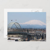 Mt St Helens & Fremont Bridge Briefkaarten (Voorkant / Achterkant)