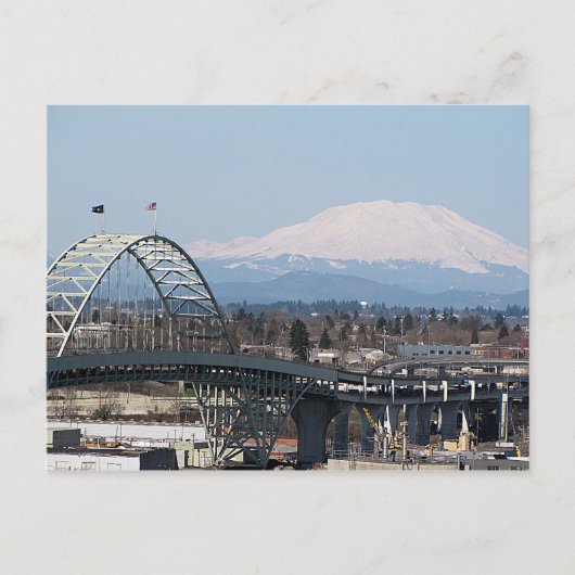 Mt St Helens & Fremont Bridge Briefkaarten (Voorkant)