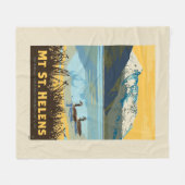 Mt St. Helens | Washington Fleece Deken (Voorkant (Horizontaal))