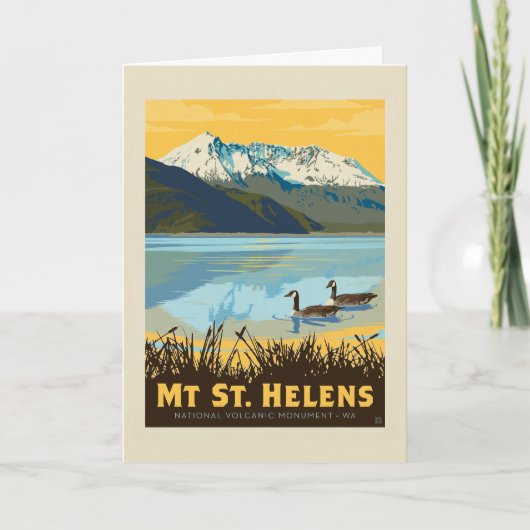 Mt St. Helens | Washington Kaart (Voorkant)