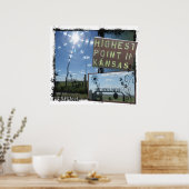 Mt. SUNFLOWER - POSTER KANSAS LE PLUS HAUT POINT (Cuisine)