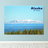 Mt. Susitna (Alaska) Canvas Afdruk (Insitu (Houten vloer))