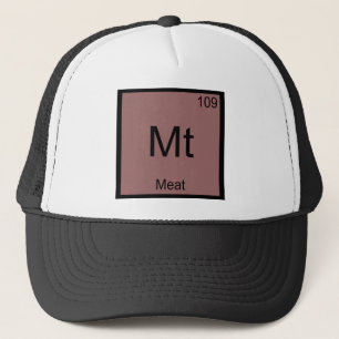 Mt - symbool T-Shirt voor het scheikundige element Trucker Pet