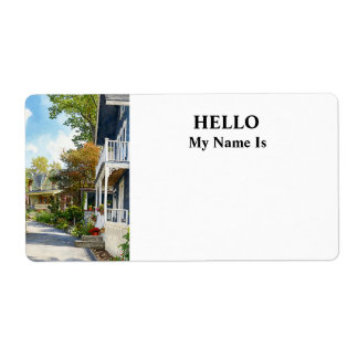 Mt. Tabor NJ – Straat op een heuvel Etiket