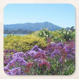 Mt Tamalpais Purple Flowers Set van 6 Onderzetters