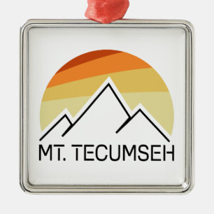 Mt. Tecumseh New Hampshire Retro Metalen Ornament