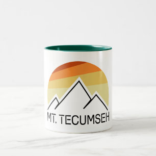 Mt. Tecumseh New Hampshire Retro Tweekleurige Koffiemok