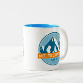 Mt. Tecumseh New Hampshire Stars Moon Tweekleurige Koffiemok (Voorkant rechts)