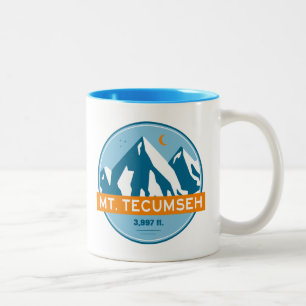 Mt. Tecumseh New Hampshire Sterren Maan Tweekleurige Koffiemok