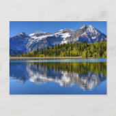 MT. Timpanogos reflecterend in het zilvermeer Briefkaart (Voorkant)