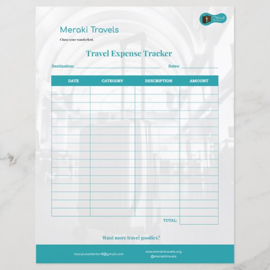 MT Travel Expense Tracker (Voorkant)