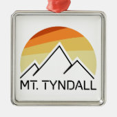Mt. Tyndall California Retro Metalen Ornament (Voorkant)
