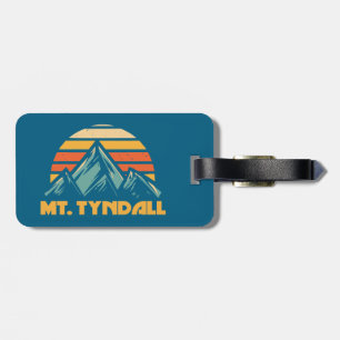 Mt. Tyndall California Retro Turquoise Bagagelabel