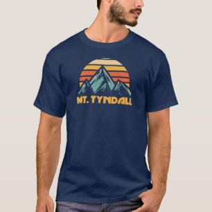Mt. Tyndall California Retro Turquoise T-shirt