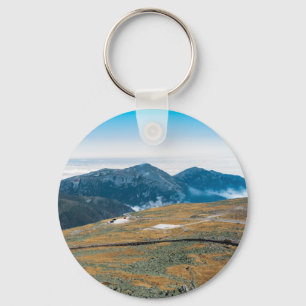 Mt. Uitzicht van Washington van de Top Button Sleu Sleutelhanger