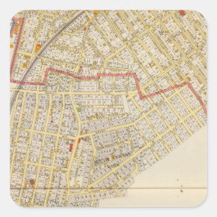 Mt Vernon Atlas Map Vierkante Sticker