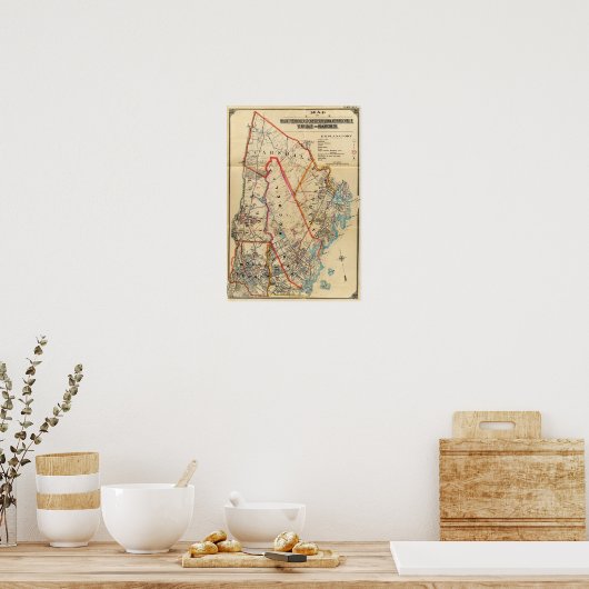 Mt. Vernon, E Chester, Pelham, New Rochelle, NY Poster (Keuken)