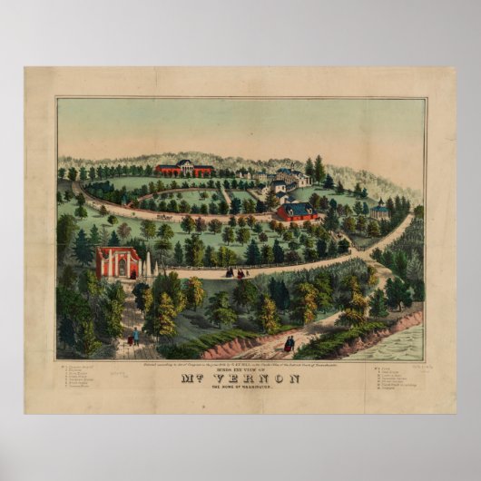 Mt. Vernon, Virginia (1859) Poster (Voorkant)