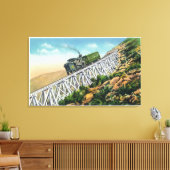 Mt Washington Cog Railway, Jacob's Ladder Canvas Afdruk (Insitu (Woonkamer))
