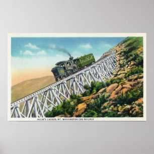 Mt Washington Cog Railway, Jacob's Ladder Poster