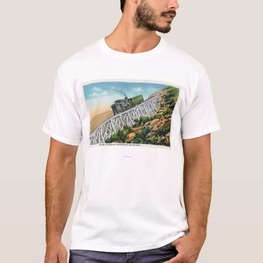 Mt Washington Cog Railway, Jacob's Ladder T-shirt (Voorkant)