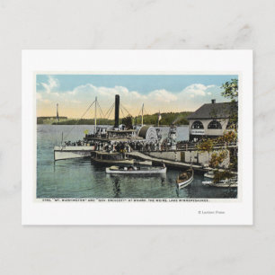 Mt. Washington, Gov. Endicott Steamers gedokt Briefkaart