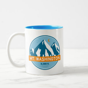 Mt. Washington New Hampshire sterren maan Tweekleurige Koffiemok